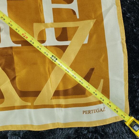 Pertegaz Silk Gold and White Scarf - Picture 8 of 8